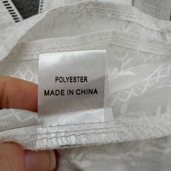 Shareen Collections Romper Womens White V Neck Bell Sleeve Tie Back Size 8 - Picture 6 of 13